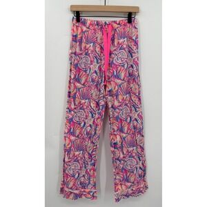 Lilly Pulitzer‎ Pajama Pants Womens XS Pink Seashell Lounge Sleep Bottoms